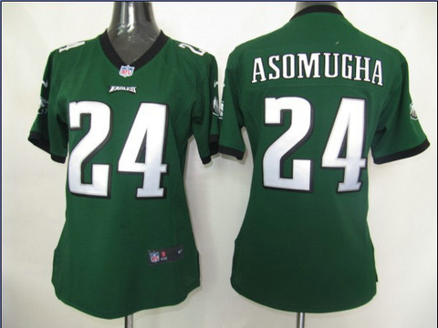 Philadelphia Eagles 24 Asomugha Green Game Nike nfl Women Jerseys